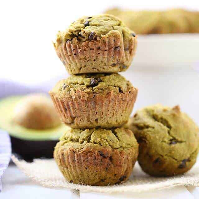 Healthy Chocolate Chip Avocado Muffins