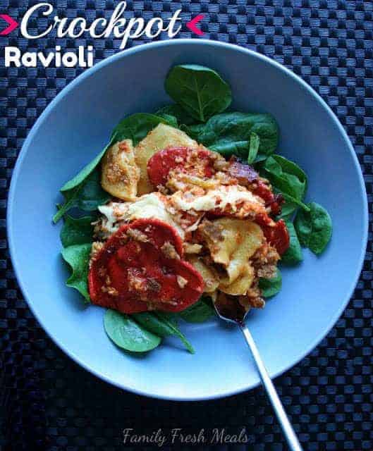 Crock Pot Ravioli Lasagna