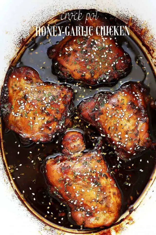 Paleo Crock Pot Honey Garlic Chicken