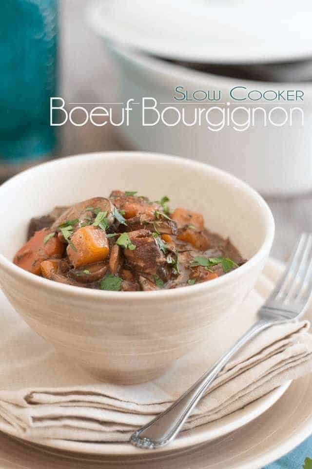 Paleo Slow Cooker Squeaky Clean Beef Bourgignon