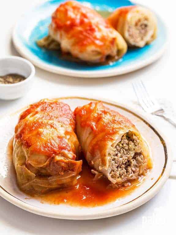 Paleo Slow Cooker Cabbage Rolls