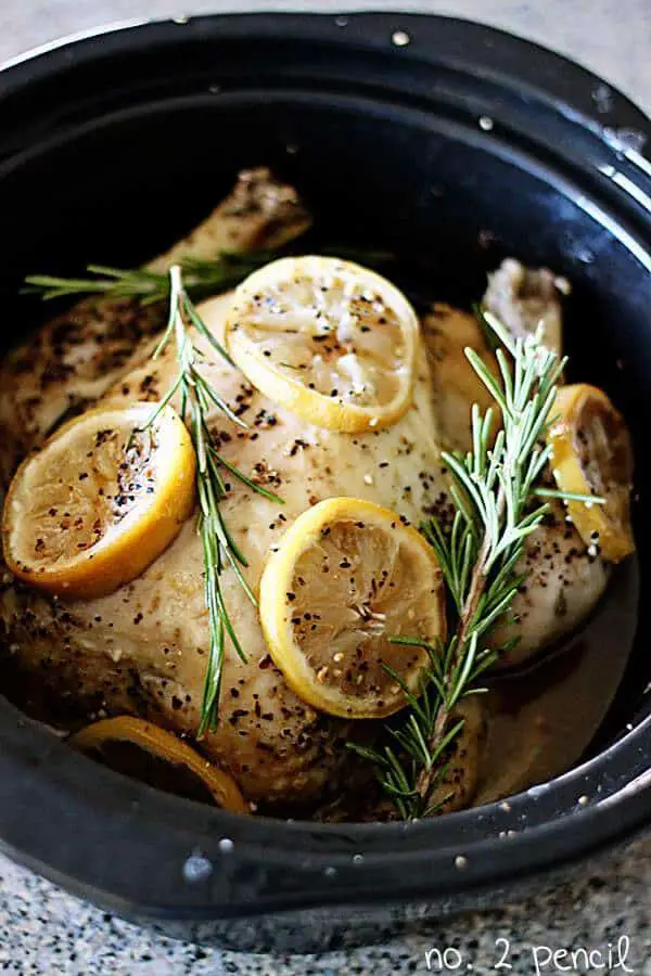 Paleo Slow Cooker Lemon Garlic Chicken