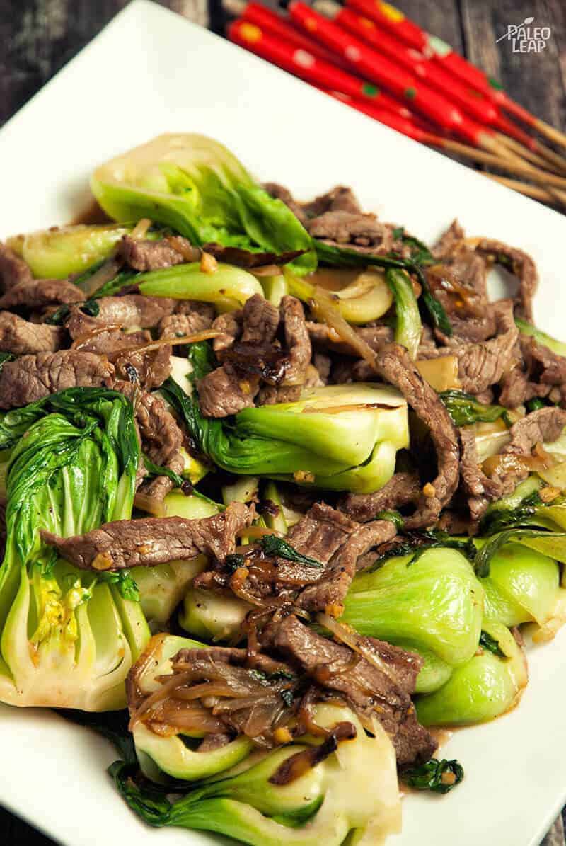 Spicy Beef Bok Choy
