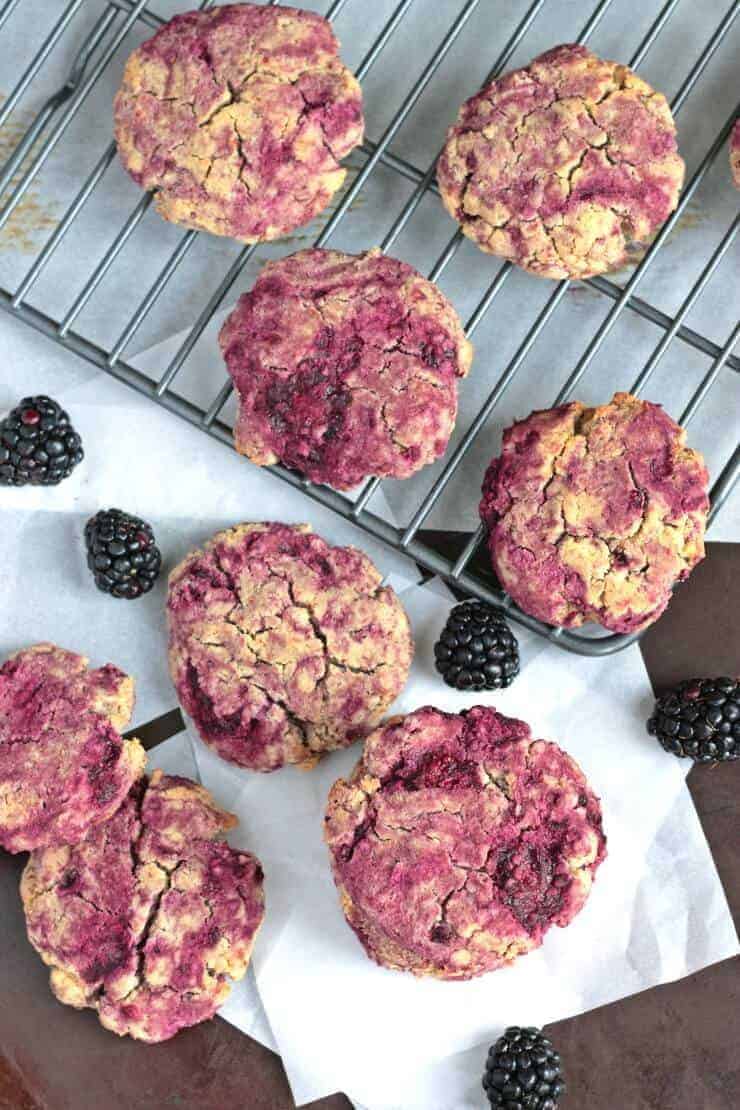 Paleo Blackberry Cheesecake Cookies