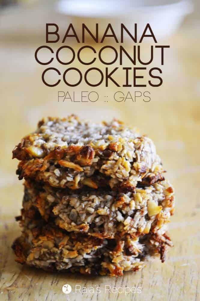 Paleo Banana Coconut Cookies