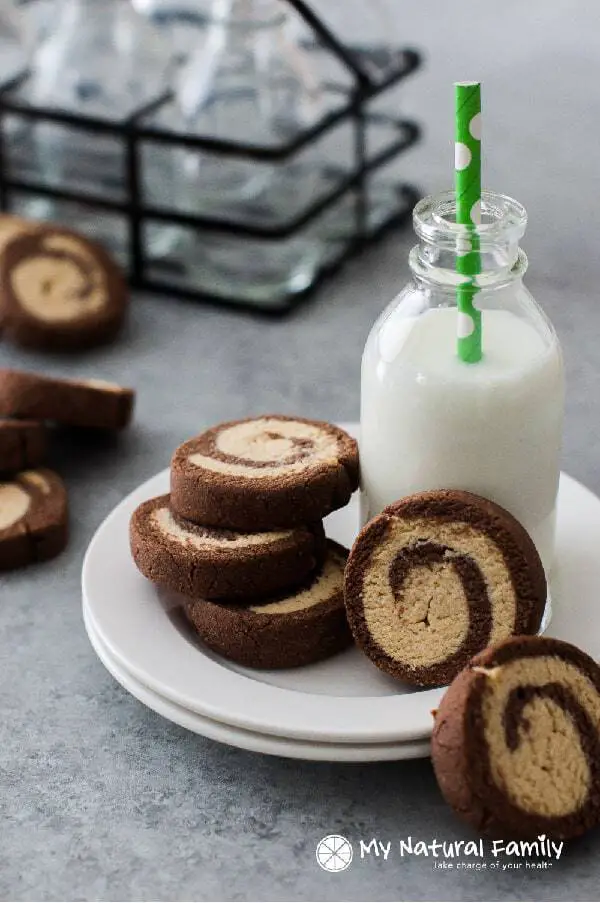 Paleo Chocolate Peppermint Swirl Soft Sugar Cookies