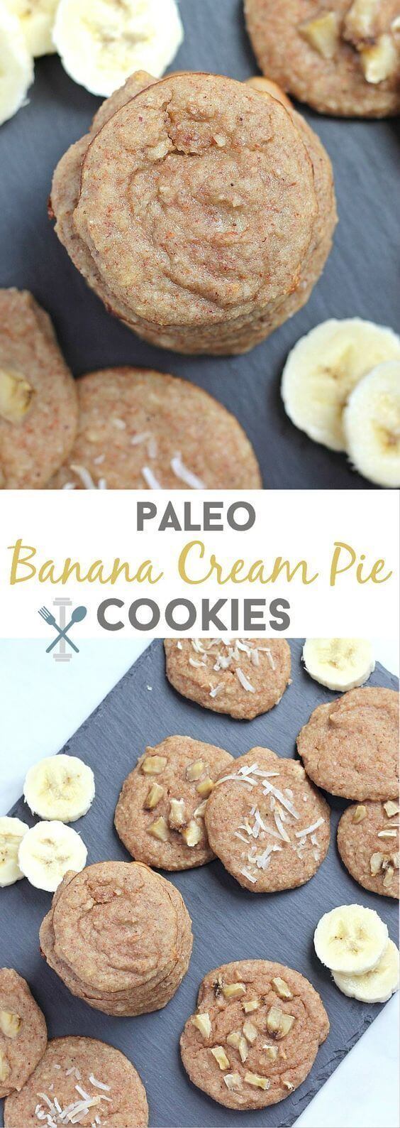 Paleo Banana Cream Pie Cookies
