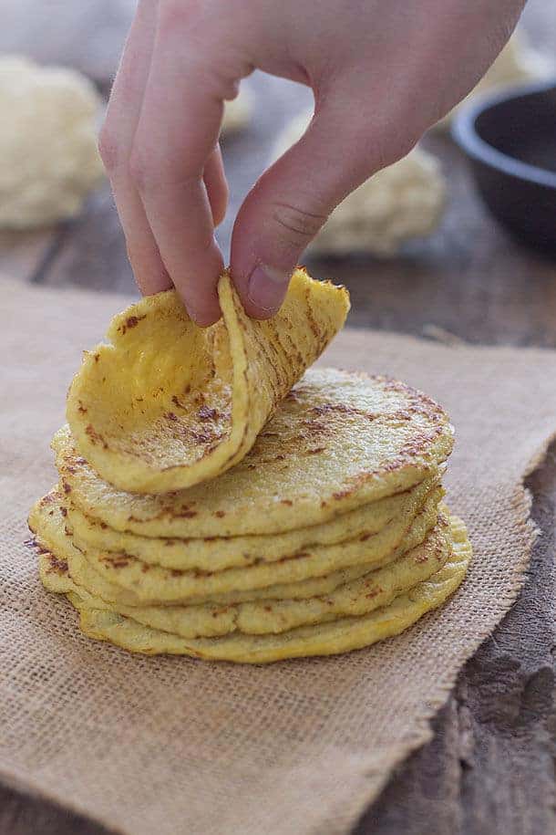 Cauliflower Tortillas (Paleo, Grain Free, Gluten Free)