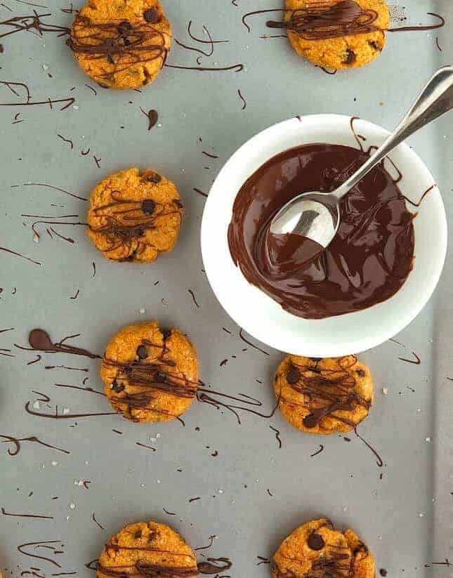 Paleo Almond Pumpkin Choc Chip Cookies