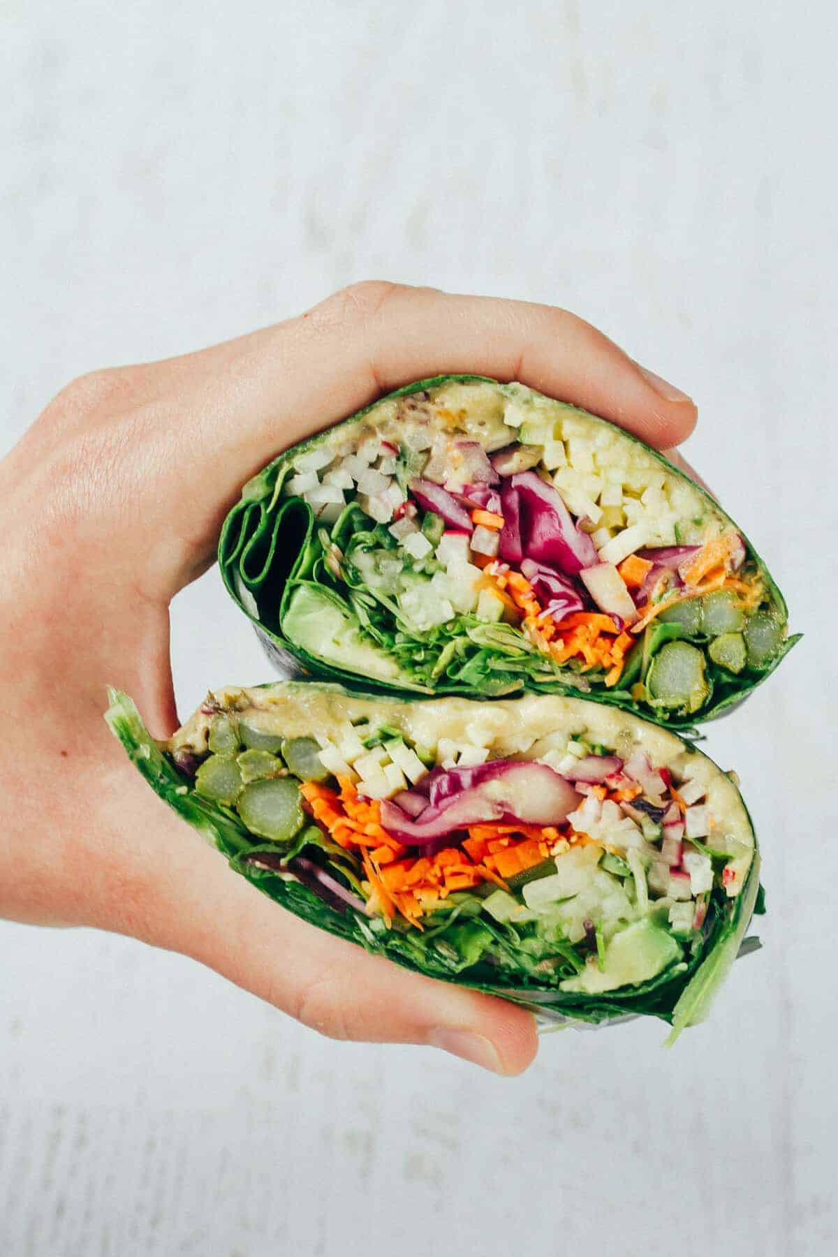 Hummus Collard Wraps