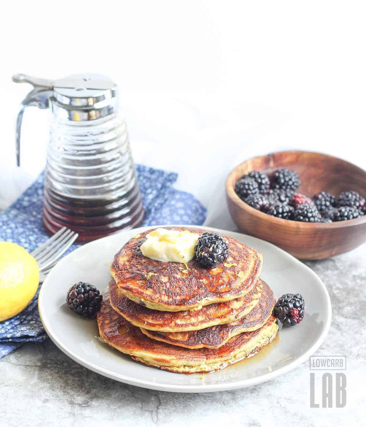 Low carb blackberry pancakes recipe breakfast