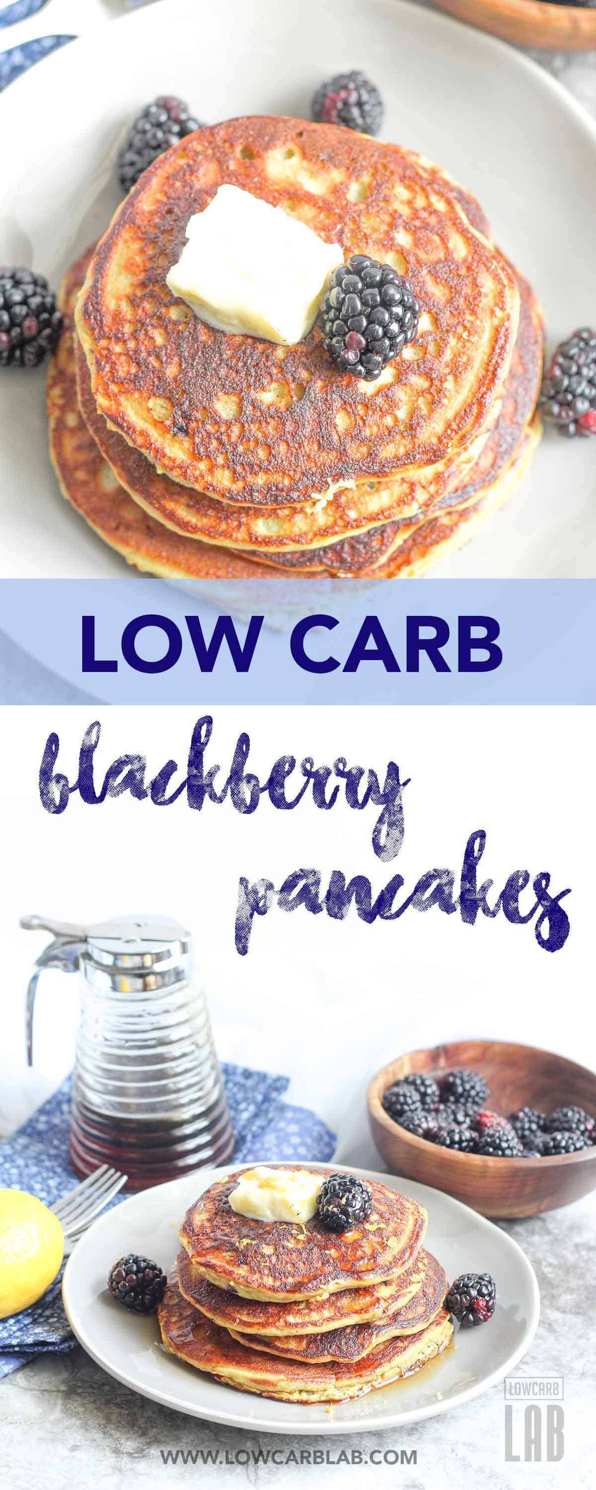 low carb pancakes blackberry breakfast recipe