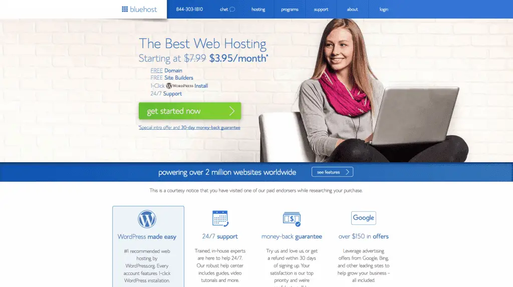 best wordpress hosting bluehost review