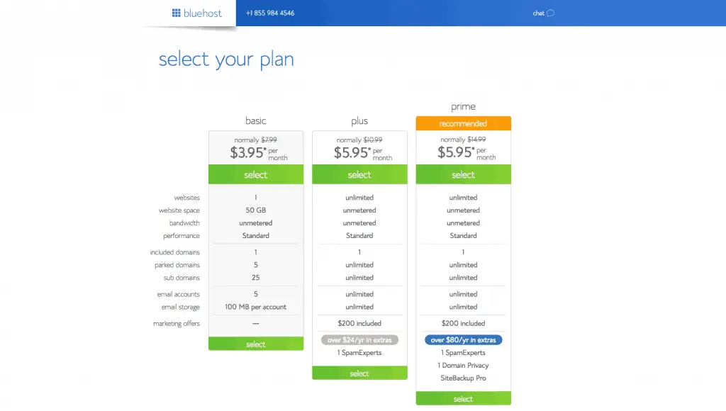 bluehost pricing plan coupon