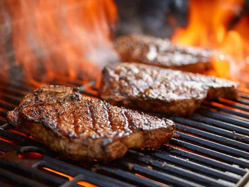 flame grilled organic steak beef